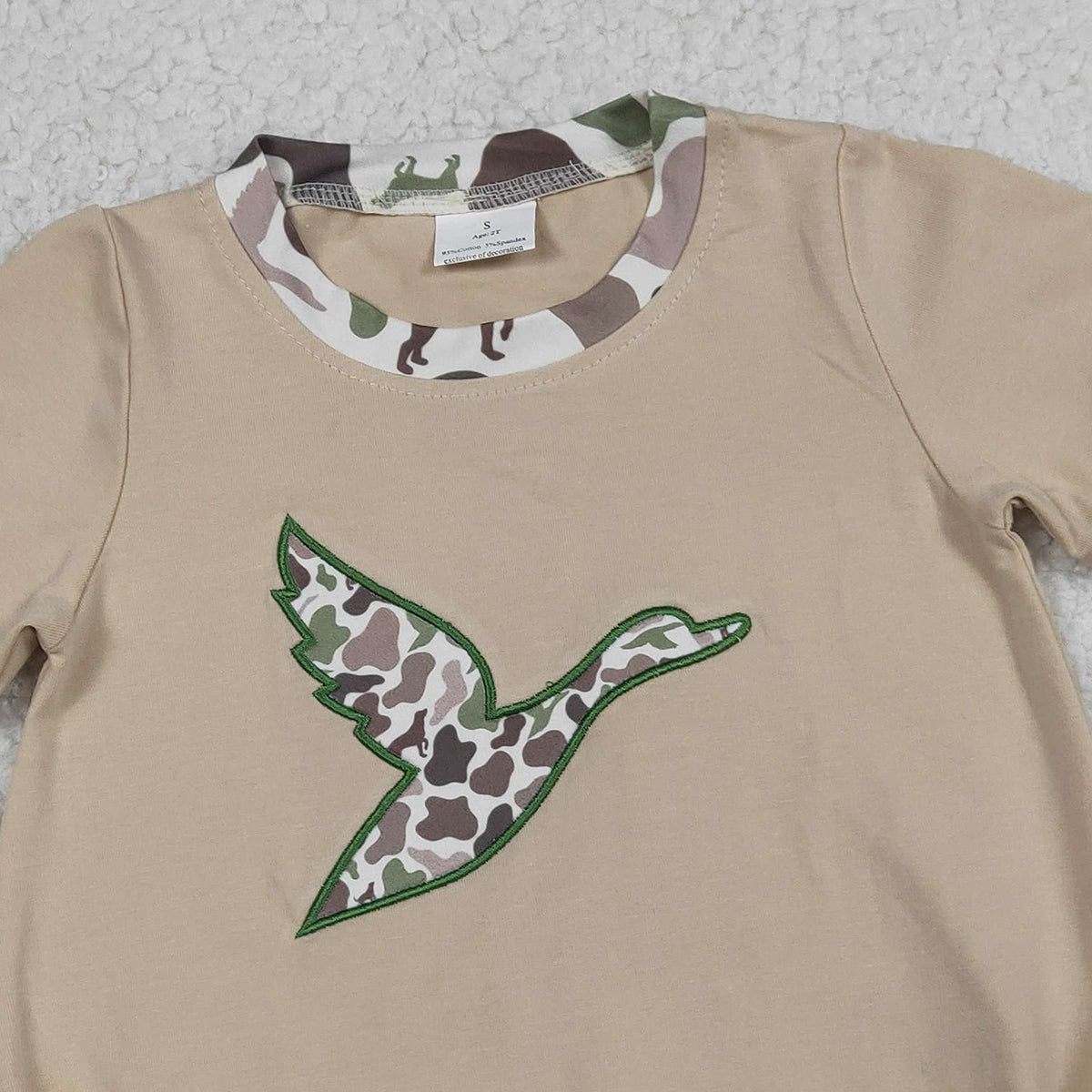 Baby Boys Embroidery Camo Ducks Short Sleeve Hunting Rompers Cute And Fashionable Baby Outfit for Little Hunters
