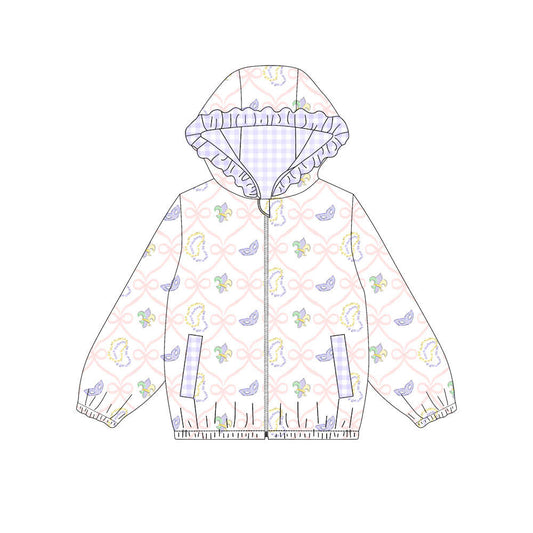 custom order MOQ 5 girls mardi gras hoodie