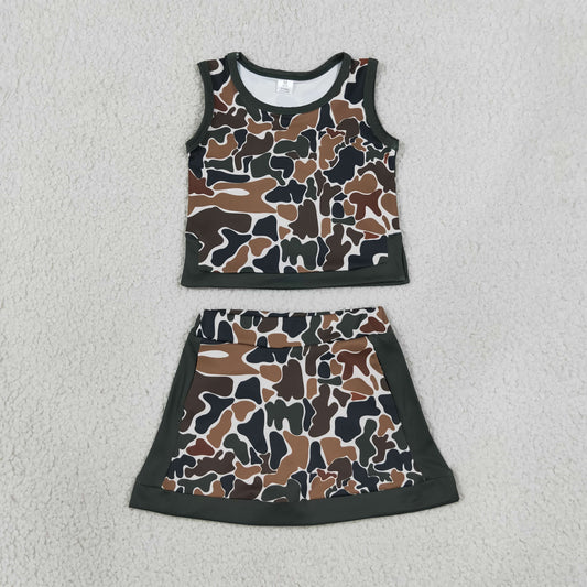 sleeveless camo skort set girls clothing