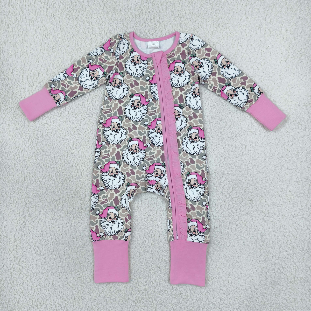 LR3305 leopard with santa print girl sleeper