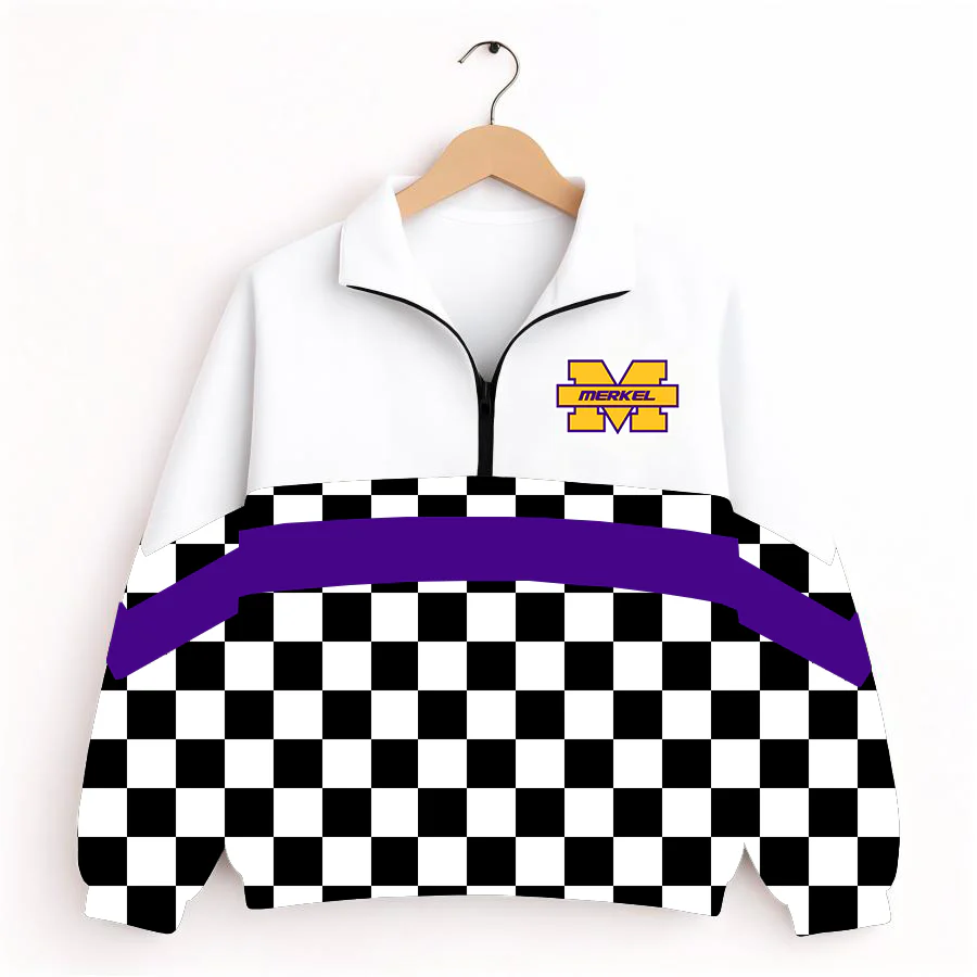 Custom order MOQ 5PCS Merkel M black & white check