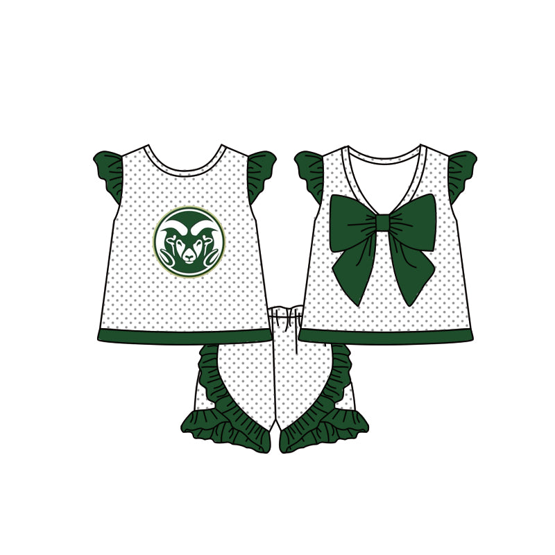 Custom order Alexis team rams girl shorts set
