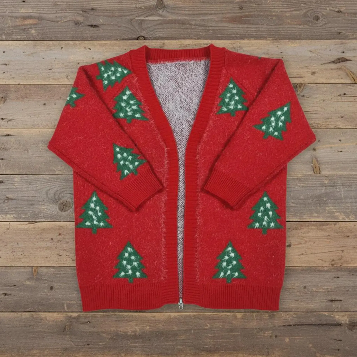 GT1114 Baby Girls Red Christmas Tree Long Sleeve Sweaters