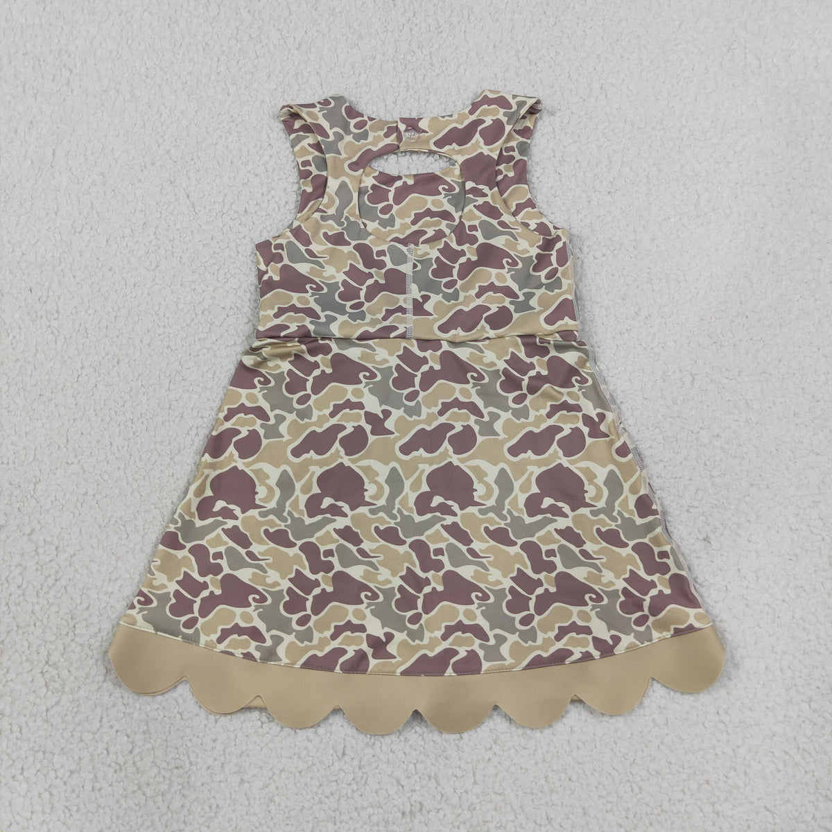 camo athletic scallop dress kids clothing