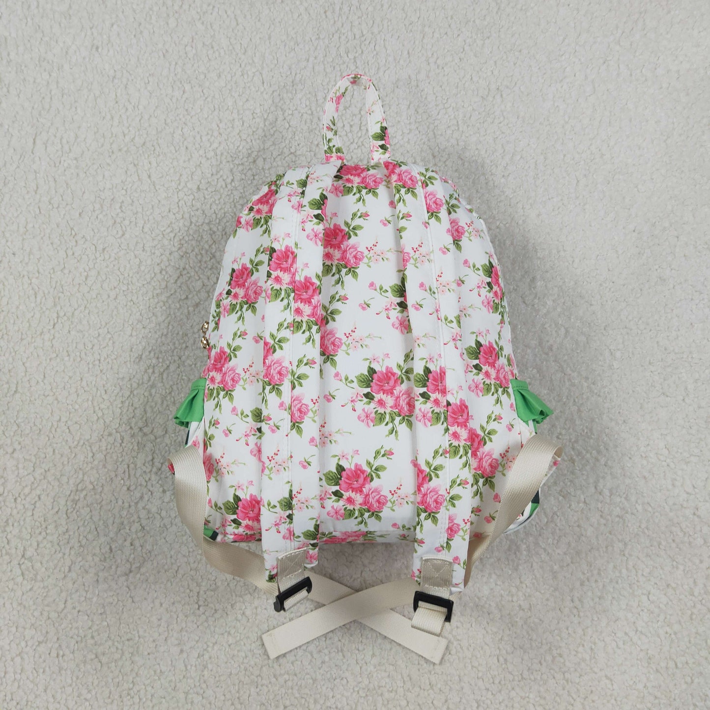 BA0218 flower plaid ruffle backpack for girl