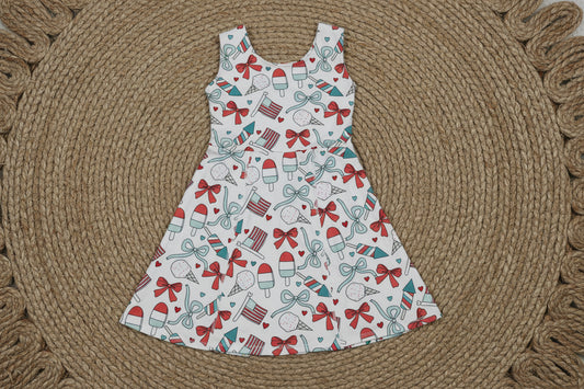 GSD3750 patrotic athletic dress active skort dress