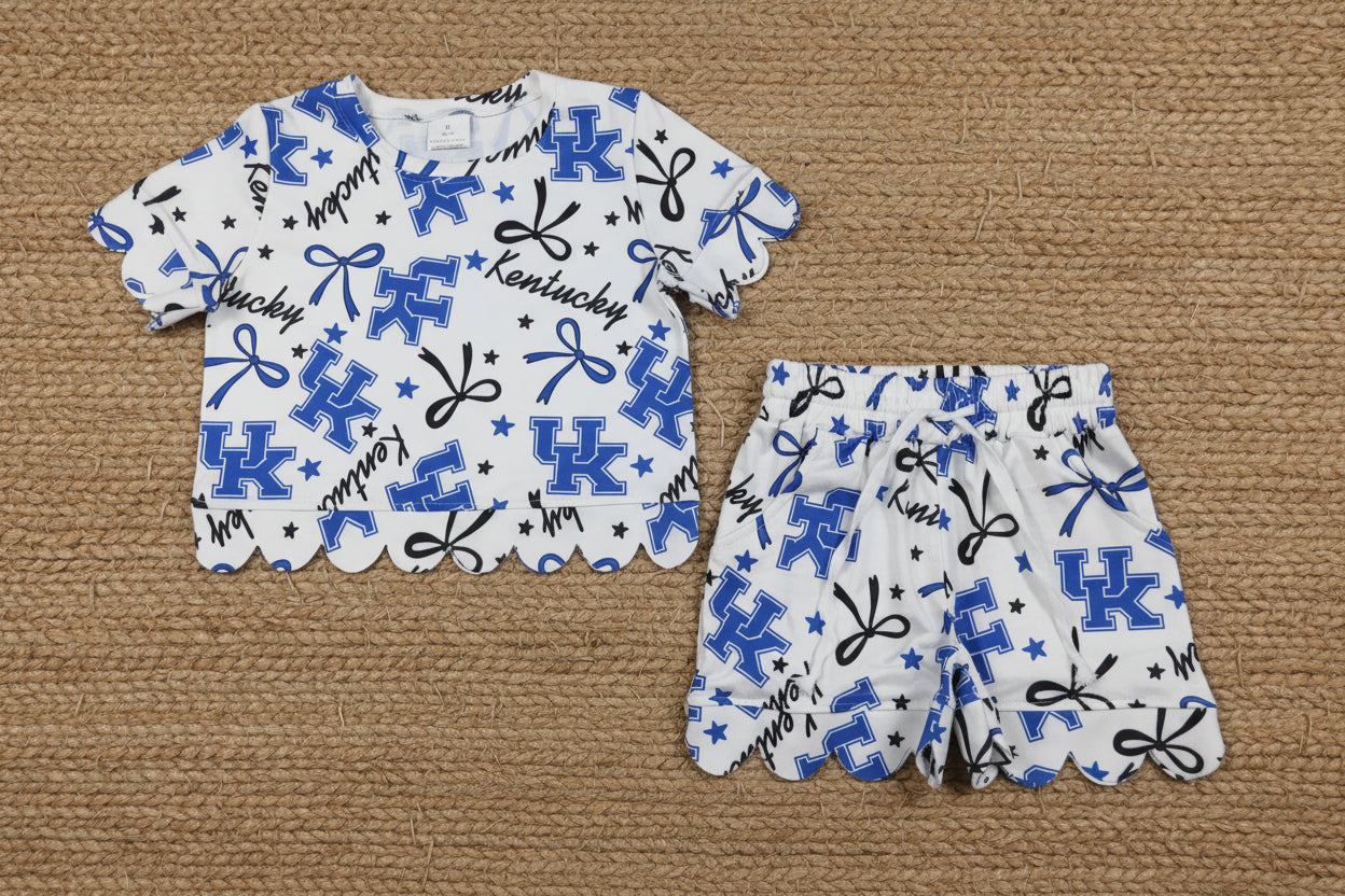 UK team scallop shorts set