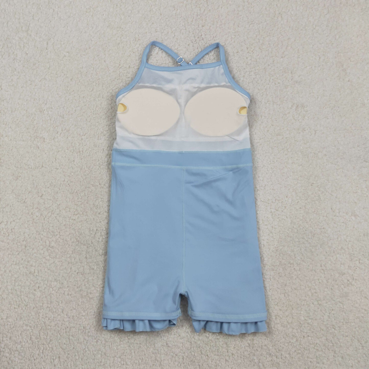 S0713 Solid Blue Athletic Active Skort Dress