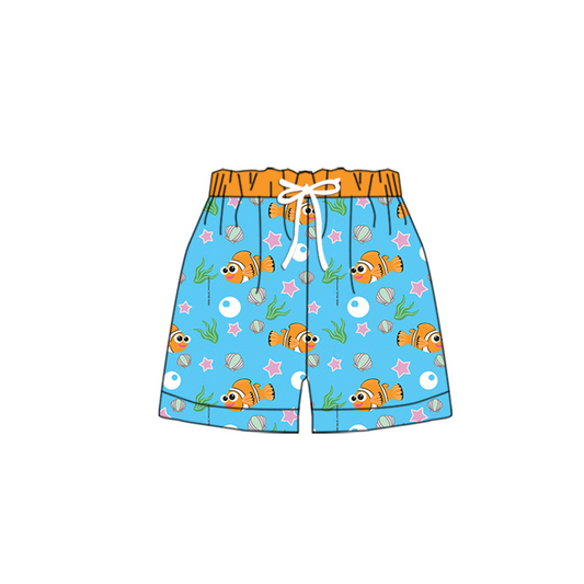 presale S0417 Star fish blue and orange swimming trunks