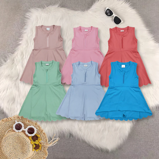 Match Baby Girls Yoga Zip Active Wear Skort Knee Length Dresses D 5.22