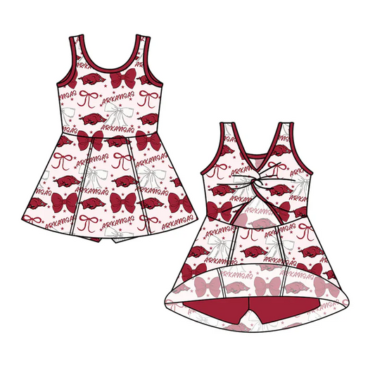 Custom Arkansas baby girls dress  MOQ3  D 7.3