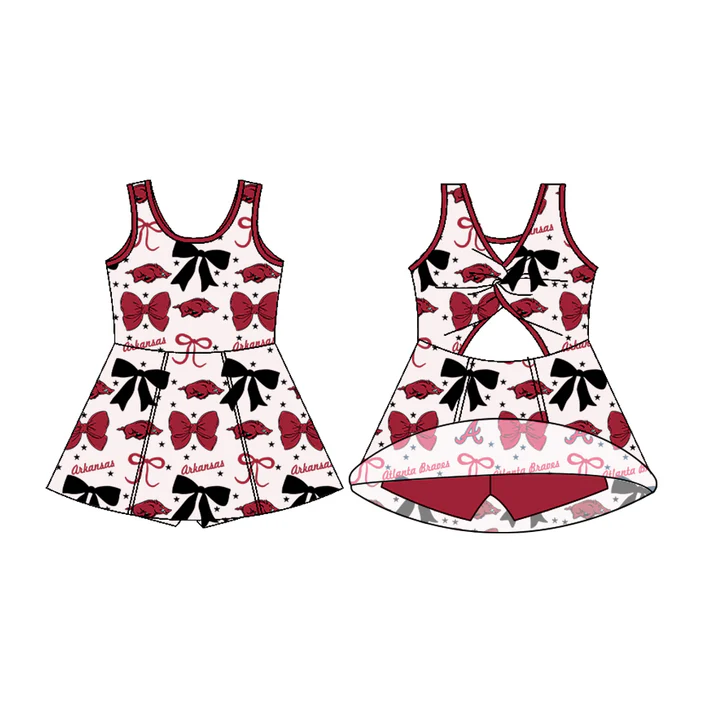 Custom Arkansas baby girls dress  MOQ3  D 7.3