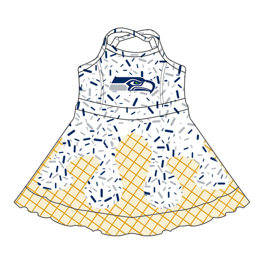Custom Baby Girls SEAHAWKS team dress D 6.19