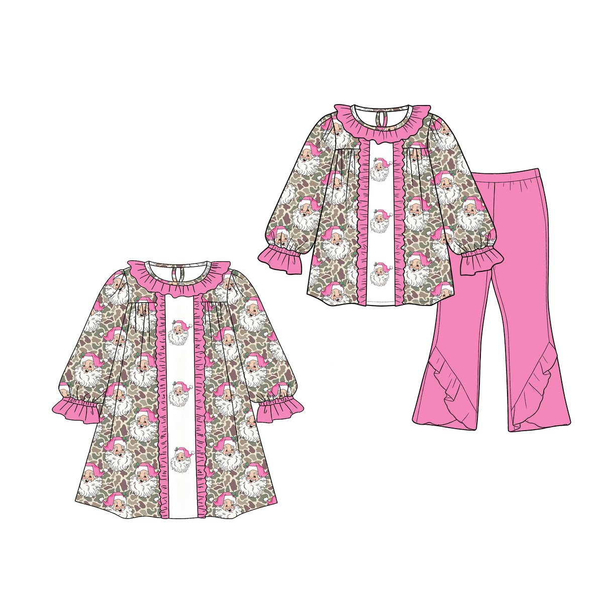 Pre order leopard santa sibling clothing