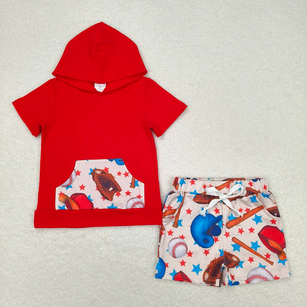 Match Baby Girls Baseball Boys Hooded Sibling Outfits Clothes Sets