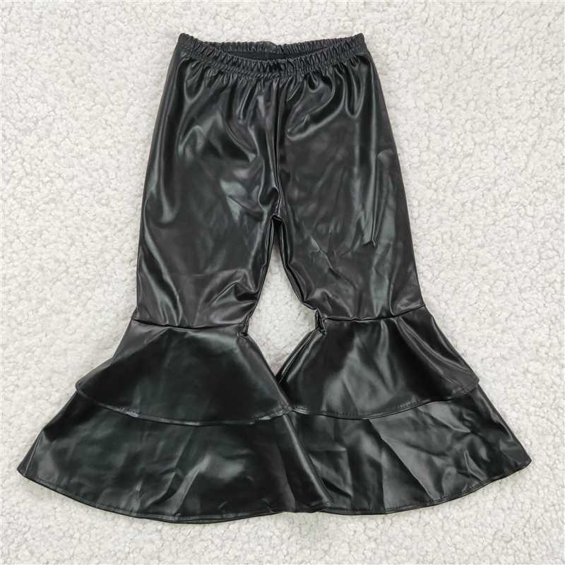 Match Baby Girls Leather Bell Bottom Flare Pants