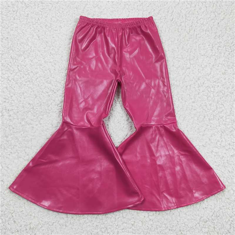 Match Baby Girls Leather Bell Bottom Flare Pants