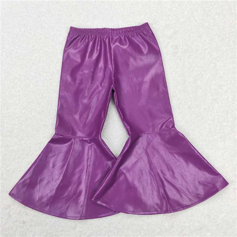 Match Baby Girls Leather Bell Bottom Flare Pants