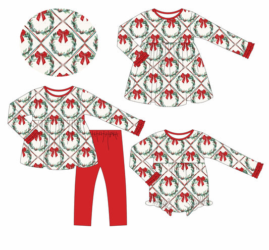 Custom match Christmas baby girls clothes   D 6.7