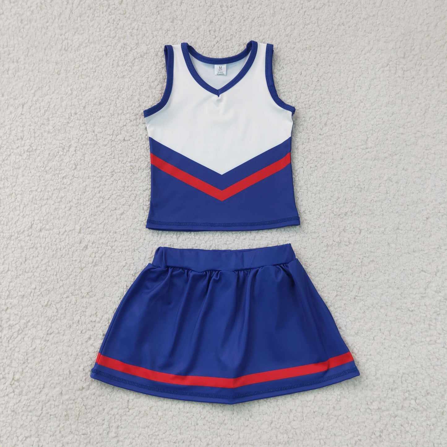 royal blue white cheerleader athletic skort outfit girls clothes