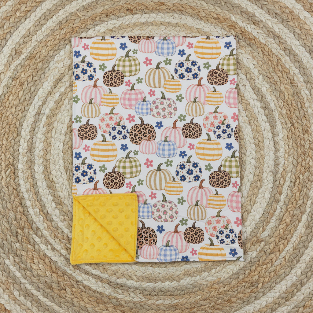 fall pumpkin print blanket