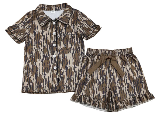 adult pajamas summer women camo pajamas set
