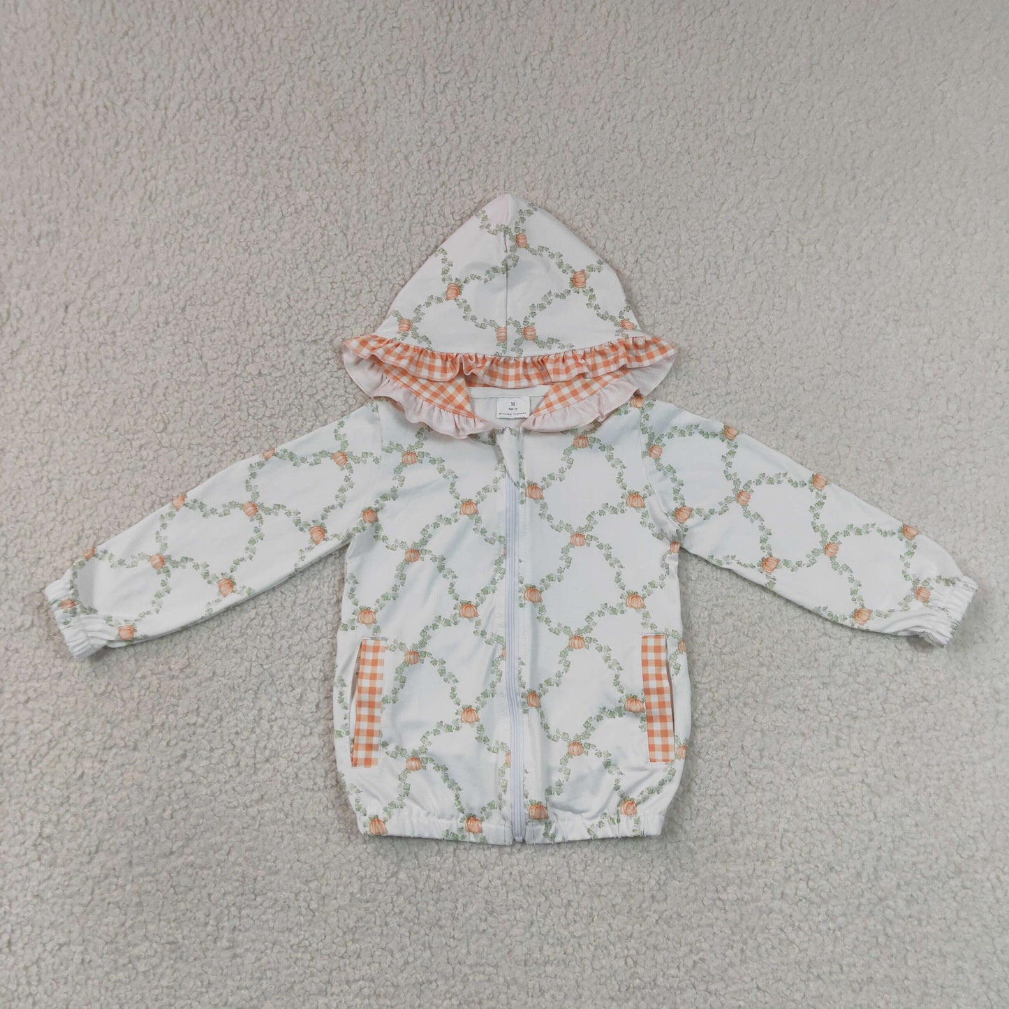 pumpkin patch full zipper hoodies with pocket