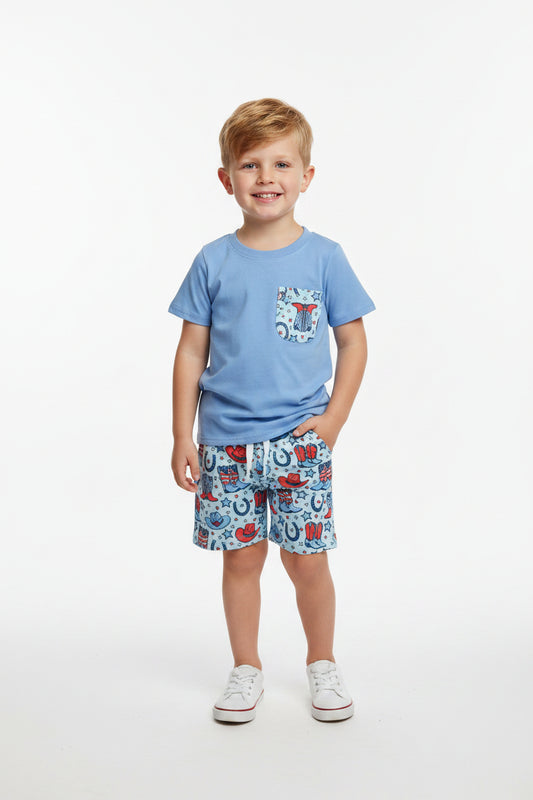4th of July cowboy shorts outfit
