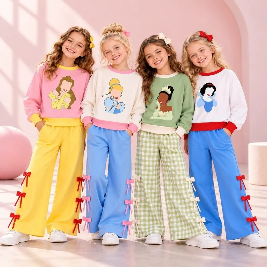 Pre order solid color princess outfit girls clothing
