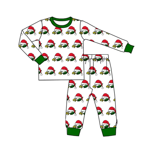 Custom Baby Kids Eagle Team Christmas Top Pants Lounge Wear Pajamas Sets D 8.13
