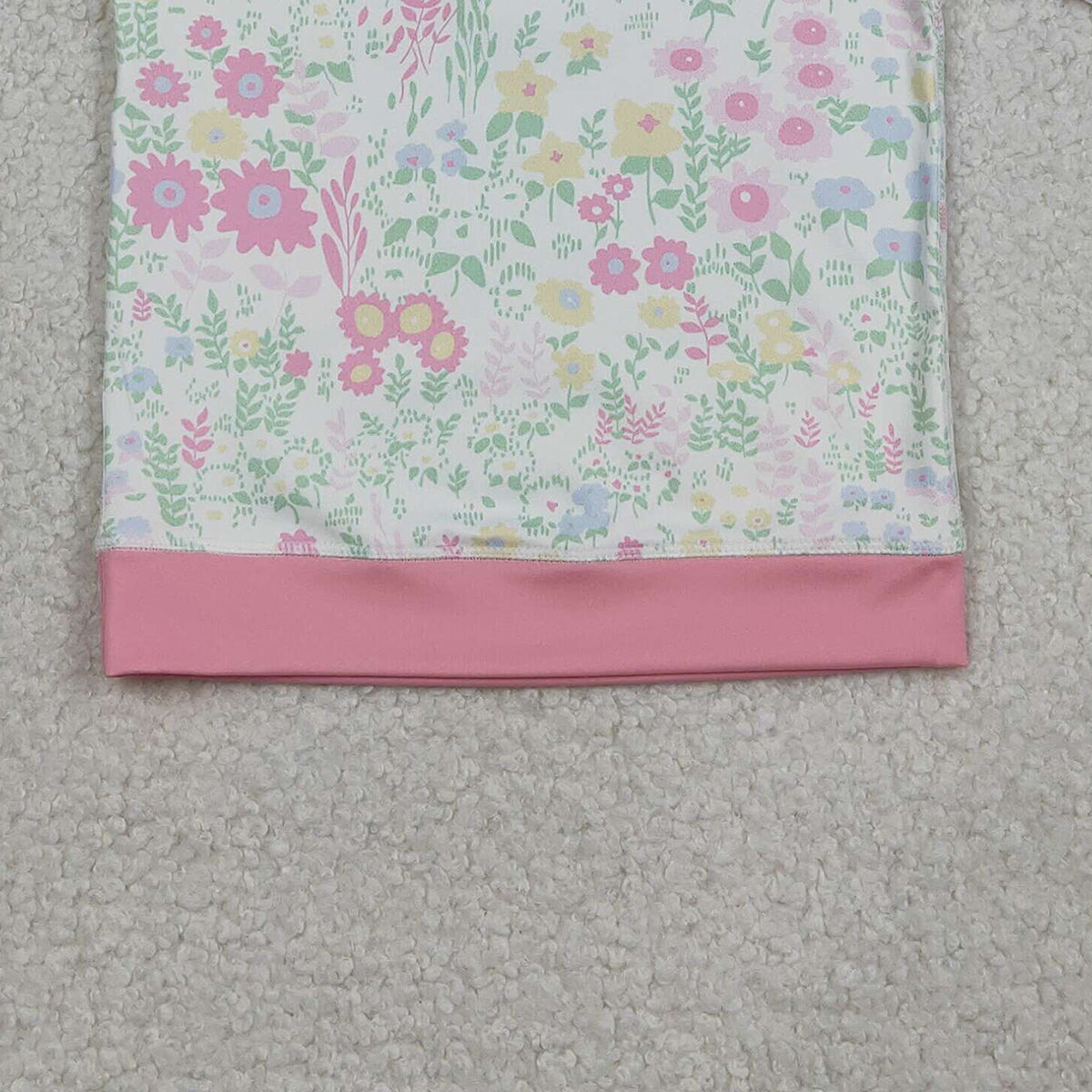 Baby Girls Long Sleeve Yoga Active Tee Shirts Pink Flowers Design Comfortable Soft Top for Little Ones