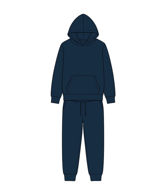 Custom order MOQ 5 PCS SOLID COLOR HOODIE BOY'S JOGGER SET