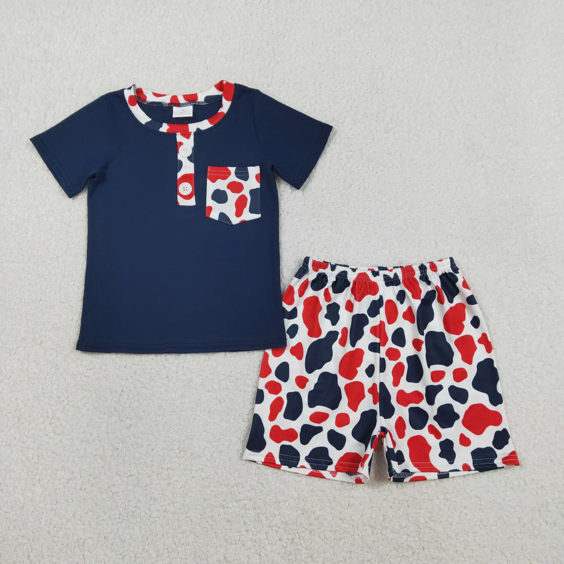 Sibling 4th of july red white blue camo clothes