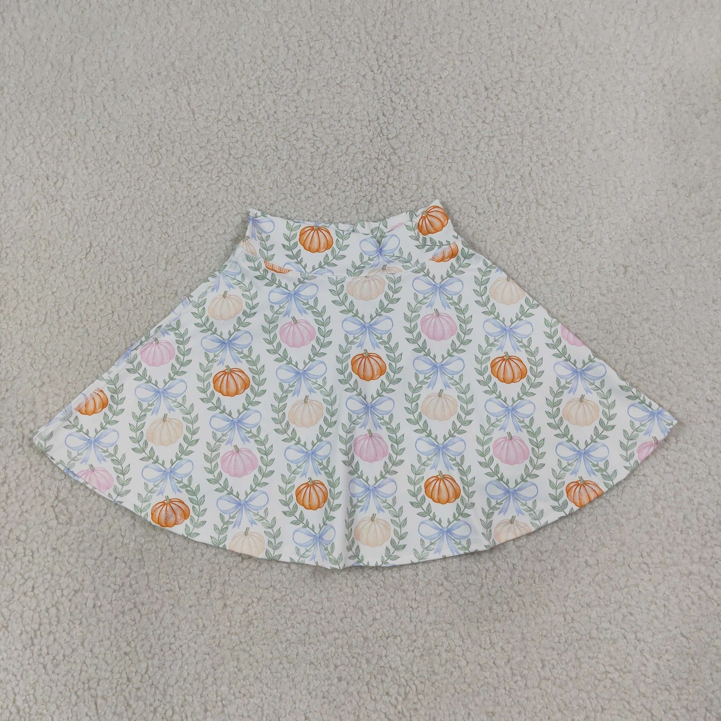 fall pumpkin athletic skort skirt