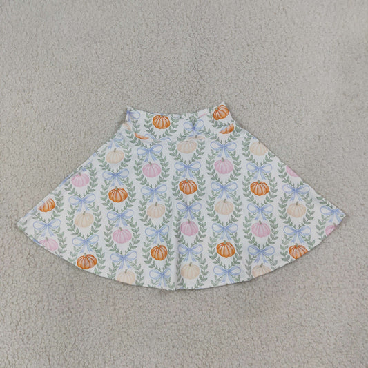 fall pumpkin athletic skort skirt