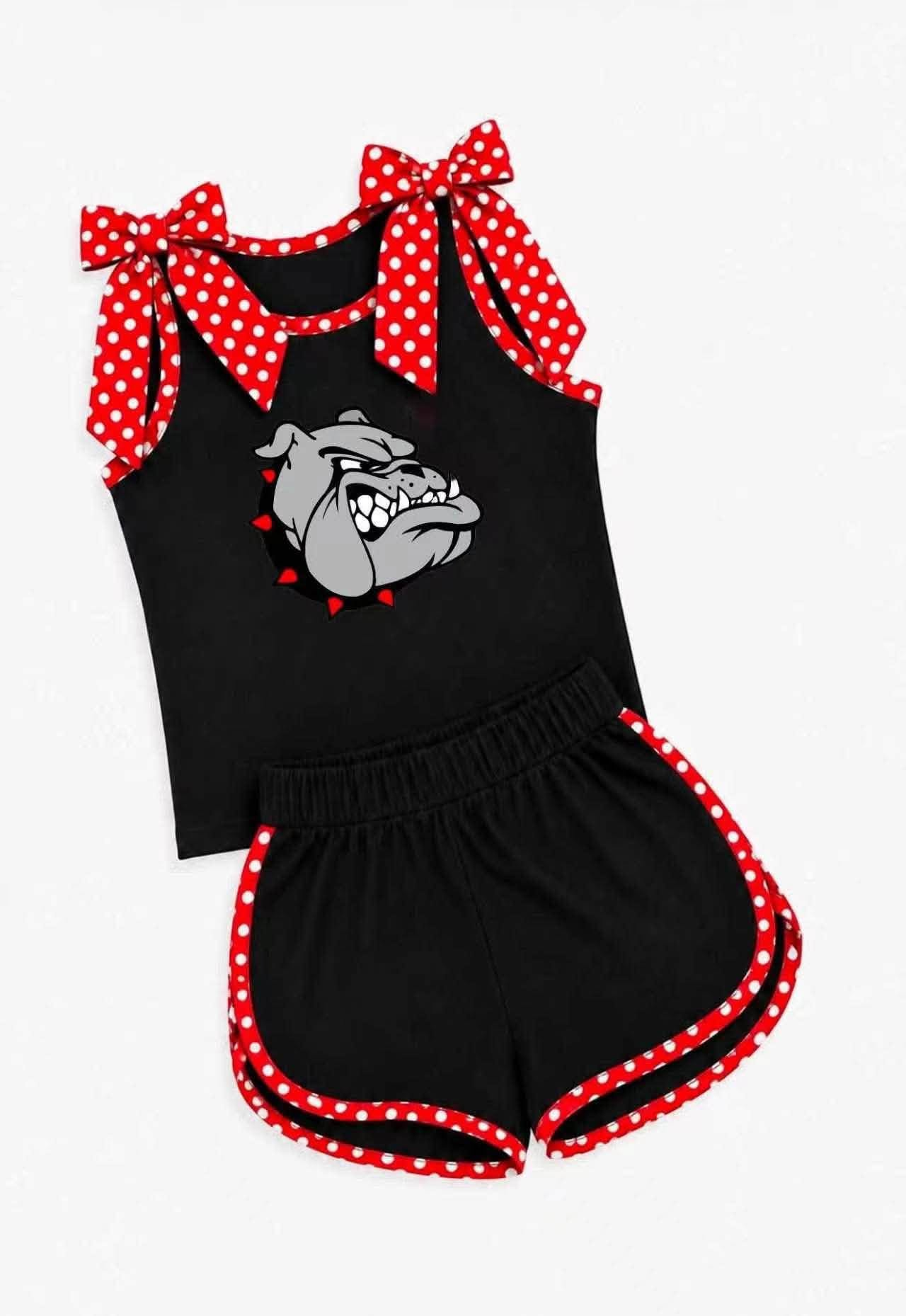 Custom order MOQ 5 Bulldogs Football Team Cheer Sets