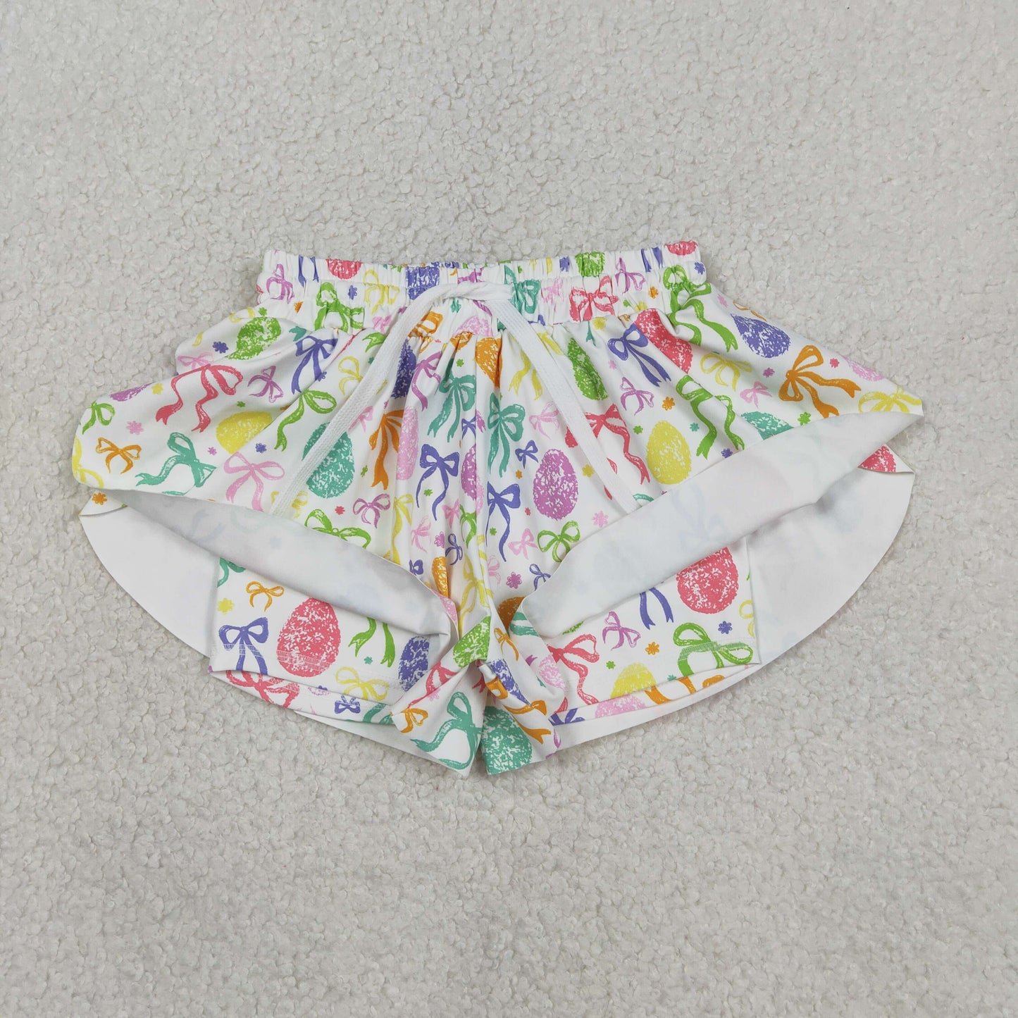 baby girl colorful bows eggs athletic butterfly shorts