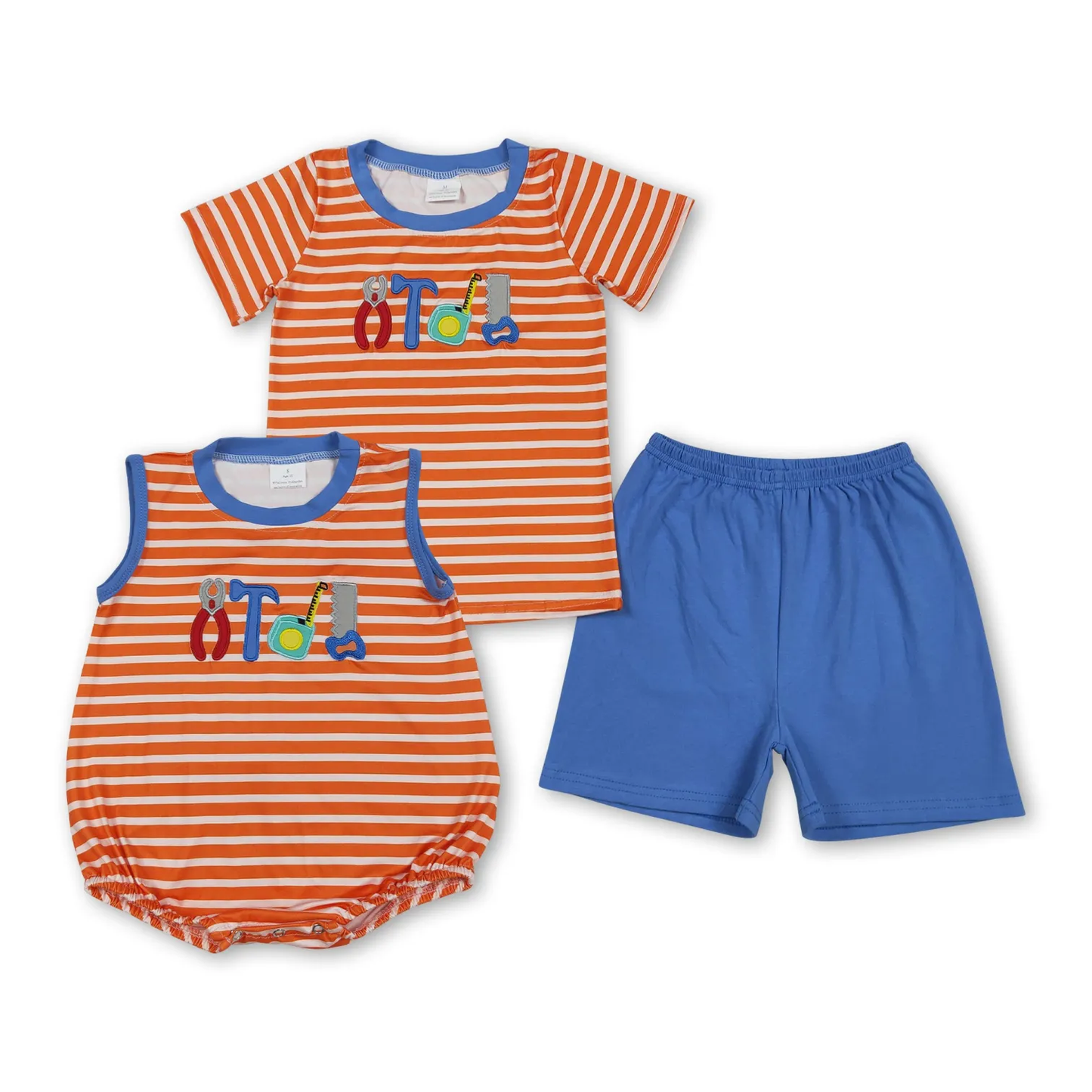 Sibling tool embroidery boy clothing
