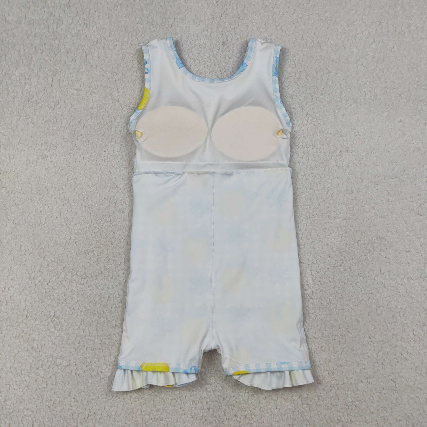 blue bow lemon ruffle athletic dress