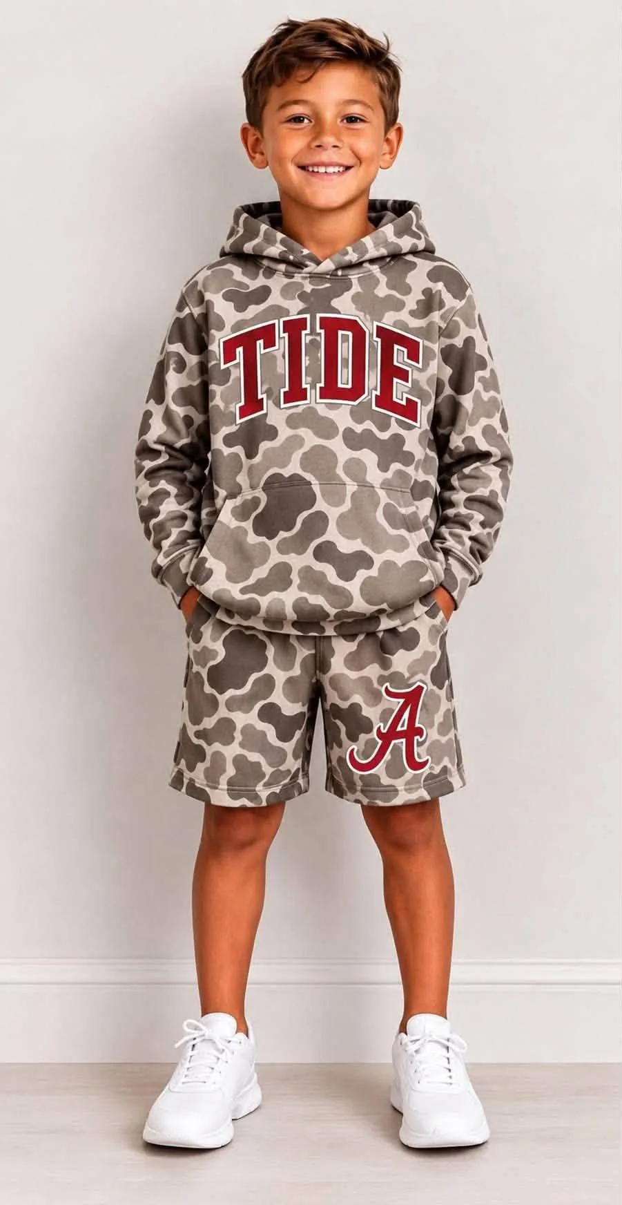 Custom order MOQ 3  Tide Camo Kids Hoodie Outfit