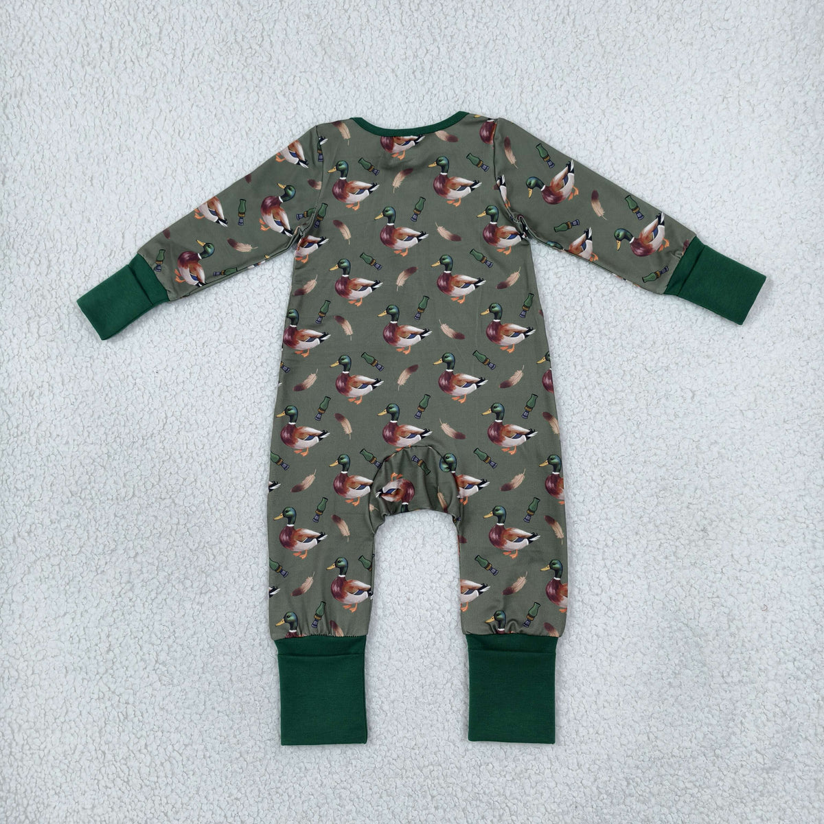 duck call print zip sleeper boy zippy baby pj