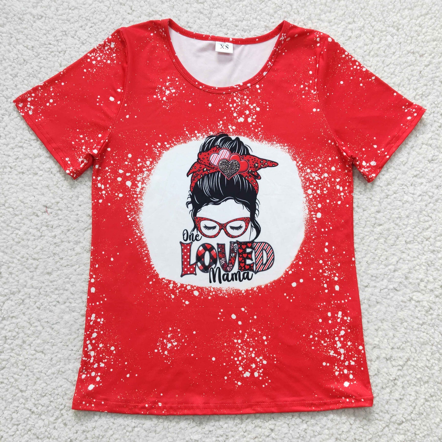 adult t-shirt loved mama for valentine's day