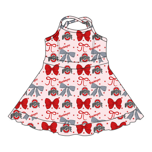 Custom  baby girl Ohio State Buckeyes  team dress  D 6.28