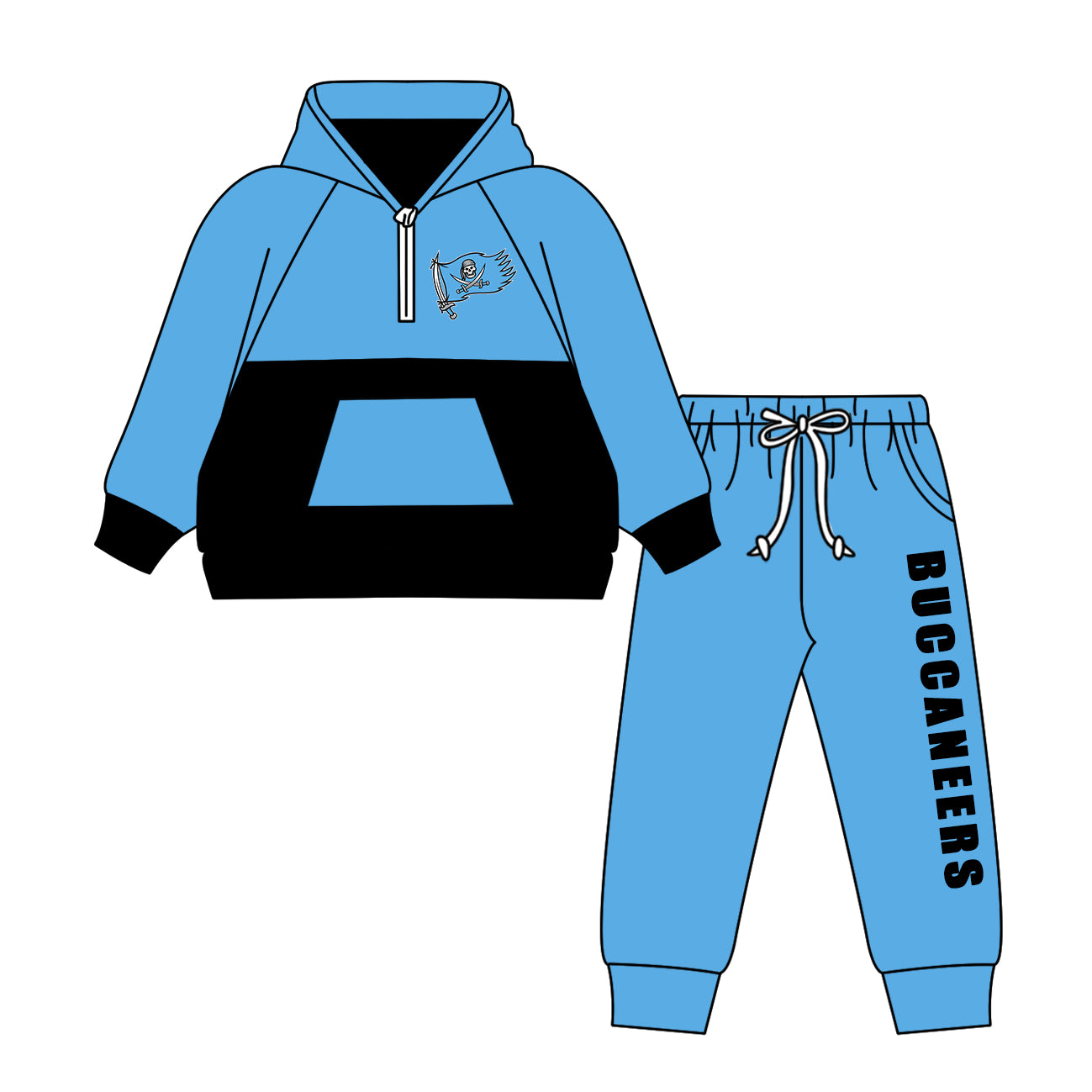 Custom  baby boys Buccaneers set     MOQ5  D 825