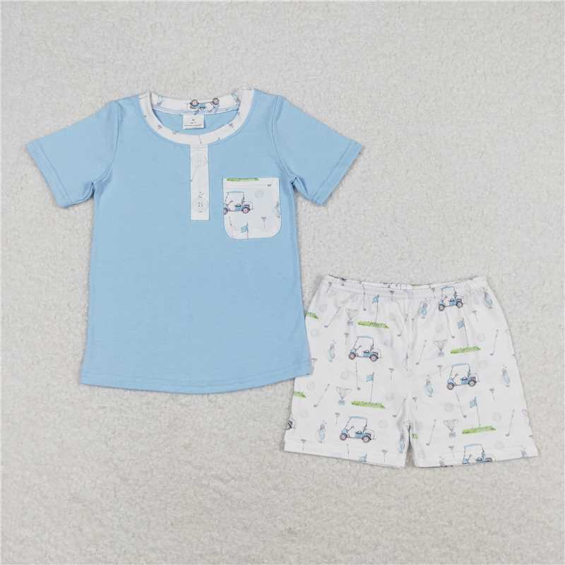 Match Baby Girls Golf Summer Sibling Boys Rompers Clothes Sets