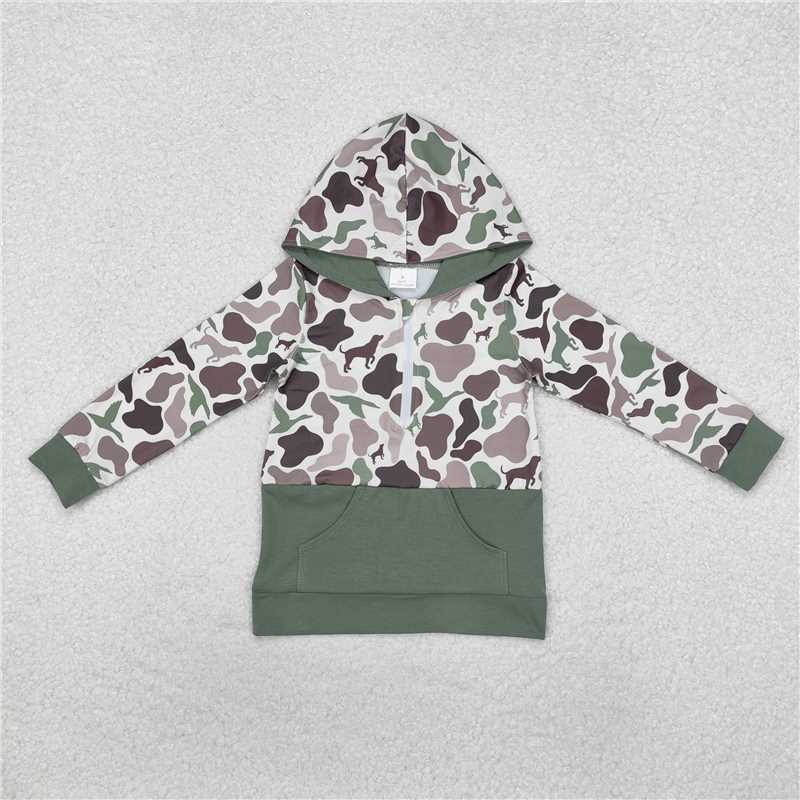 Sibling Baby Boys Western Camo Hooded Zip Pullovers Tops D 820