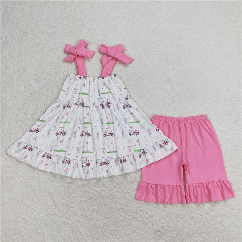 Match Baby Girls Golf Summer Sibling Boys Rompers Clothes Sets