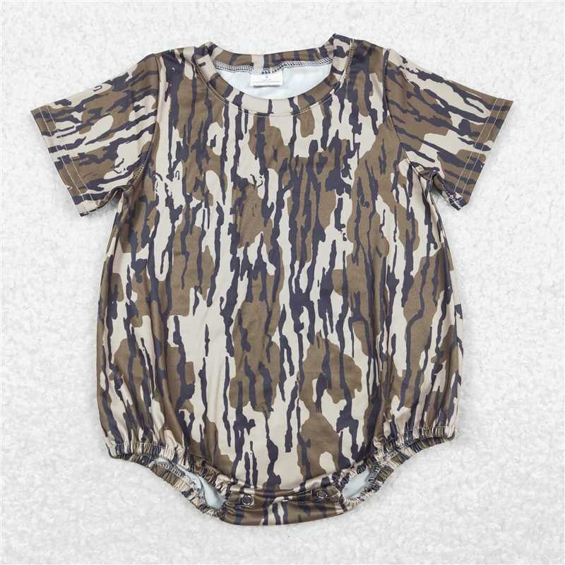 Match Baby Boys Camo Branches Short Sleeve Tee Shirts Tops Rompers Brother Designs