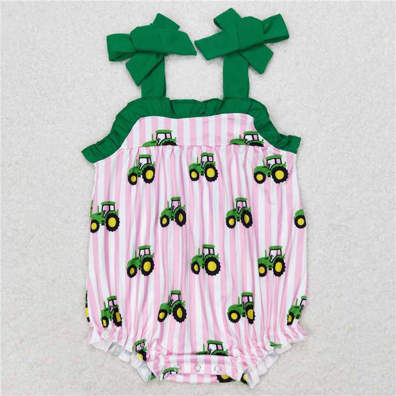 Match Baby Girls Boys Sibling Tractors Rompers Clothes Sets