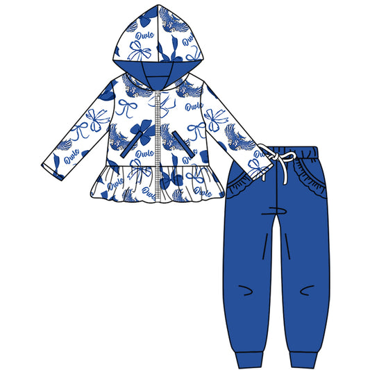 Custom baby girls Anderson Shiro Owls set MOQ3 D 8.8